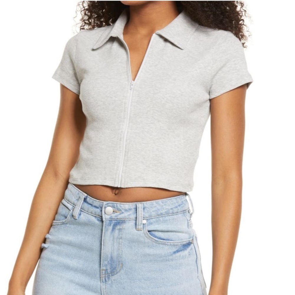 BP Front Zip Organic Cotton Polo Shirt